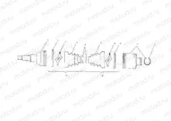 REAR DRIVE SHAFT - A02CH42AA (4968536853B06) | REAR DRIVE SHAFT - A02CH42AA (4968536853B06)