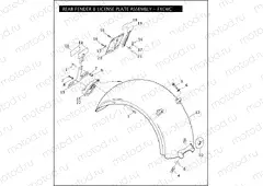 REAR FENDER & LICENSE PLATE ASSEMBLY - FXCWC