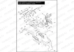 REAR FENDER & LICENSE PLATE BRACKET - 883N (NON-CANADA), 1200N