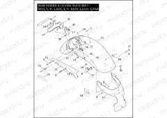 REAR FENDER & LICENSE PLATE BRKT - 883C/L/R, 1200C/L/X, 883N/1200N (CAN)