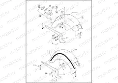 REAR FENDER & SUPPORTS - FLSTC, FLSTF & FLSTS