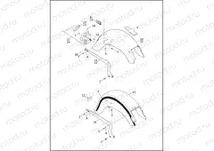 REAR FENDER & SUPPORTS - FLSTC, FLSTF & FLSTS