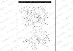 REAR FENDER & SUPPORTS - FLSTC/I, FLSTF/I & FLSTSC/I