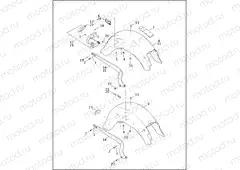 REAR FENDER & SUPPORTS - FLSTC/I, FLSTF/I & FLSTS/I