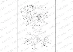 REAR FENDER & SUPPORTS - FLSTC/I, FLSTF/I & FLSTS/I