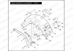 REAR FENDER & SUPPORTS - FLSTF