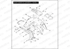 REAR FENDER & SUPPORTS - FLSTN