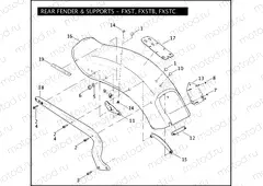 REAR FENDER & SUPPORTS - FXST, FXSTB, FXSTC