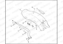 REAR FENDER & SUPPORTS - FXST/I, FXSTS/I & FXSTB/I