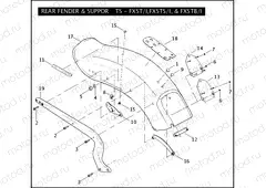 REAR FENDER & SUPPORTS - FXST/I, FXSTS/I, & FXSTB/I