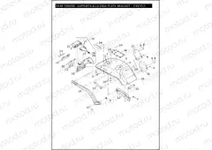 REAR FENDER, SUPPORTS & LICENSE PLATE BRACKET - FXSTD/I