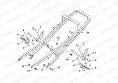 Rear footrests