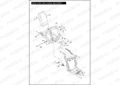 REAR FORK AND SHOCK ABSORBERS