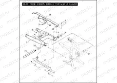REAR FORK, DEBRIS DEFLECTOR & BELT GUARD
