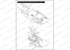 REAR FORK, DEBRIS DEFLECTOR & BELT GUARD