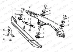 Rear handles assembly