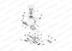 Rear master cylinder