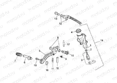 Rear master cylinder