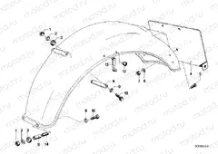 Rear mudguard mounting parts