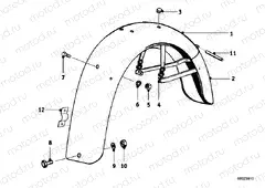 Rear mudguard mounting parts