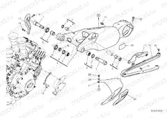 REAR SWINGING ARM [MOD:PANV4916]