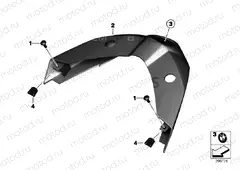 Rear trim panel, center