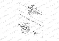 REAR WHEEL - A02BA25CA/CB/CD (4969896989B13) | REAR WHEEL - A02BA25CA/CB/CD (4969896989B13)