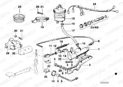 Rear wheel brake,brake master cylinder