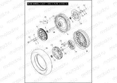 REAR WHEEL, CAST - 883/L/N/R, 1200C/L/R