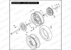 REAR WHEEL - CAST & SLOTTED