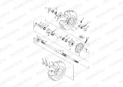 REAR WHEEL DRIVE ASSEMBLY 250 6x6 / W928727 (4922842284023A) | REAR WHEEL DRIVE ASSEMBLY 250 6x6 / W928727 (4922842284023A)