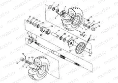 REAR WHEEL DRIVE ASSEMBLY 6X6 250 W938727 (4924092409036A) | REAR WHEEL DRIVE ASSEMBLY 6X6 250 W938727 (4924092409036A)