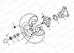 REAR WHEEL DRIVE - W98CH50AB (4945714571c008) | REAR WHEEL DRIVE - W98CH50AB (4945714571c008)