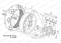 Rear wheel RSV Mille