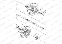 REAR WHEEL Scrambler 400 W98BC38C (4947254725C004) | REAR WHEEL Scrambler 400 W98BC38C (4947254725C004)