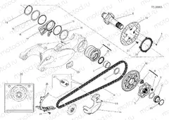 REAR WHEEL SPINDLE [MOD:1299R FE]