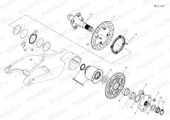 REAR WHEEL SPINDLE [MOD:HYM 950]