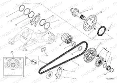 REAR WHEEL SPINDLE [MOD:M 1200S]