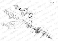 REAR WHEEL SPINDLE [MOD:PANV4 R]