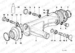 Rear wheel swinging arm