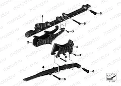 Rear wheel swinging arm chain guide