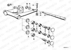 Rear wheel swinging arm parts