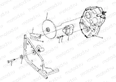 Right Hand Gearcase and Brake Mounting (4915951595034A) | Right Hand Gearcase and Brake Mounting (4915951595034A)
