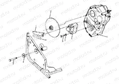 Right Hand Gearcase and Brake Mounting (4916361636034A) | Right Hand Gearcase and Brake Mounting (4916361636034A)
