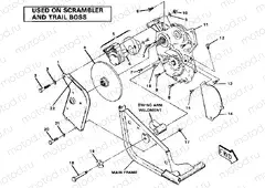 Right Hand Gearcase & Brake Mounting. (4910981098037A) | Right Hand Gearcase & Brake Mounting. (4910981098037A)