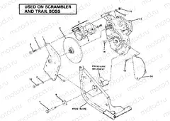 Right Hand Gearcase & Brake Mounting. (4911991199037A) | Right Hand Gearcase & Brake Mounting. (4911991199037A)