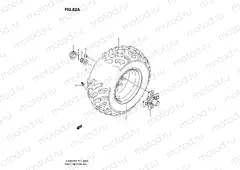 RIGHT REAR WHEEL (LT-A450XZK8/XZK9)