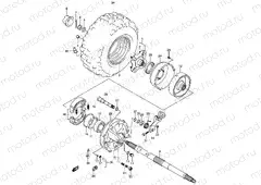 RIGHT REAR WHEEL (MODEL K4/K5/K6)