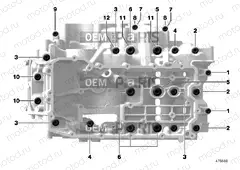 Screw connection, engine housing