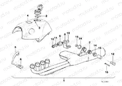 Set, mounting parts, exhaust system